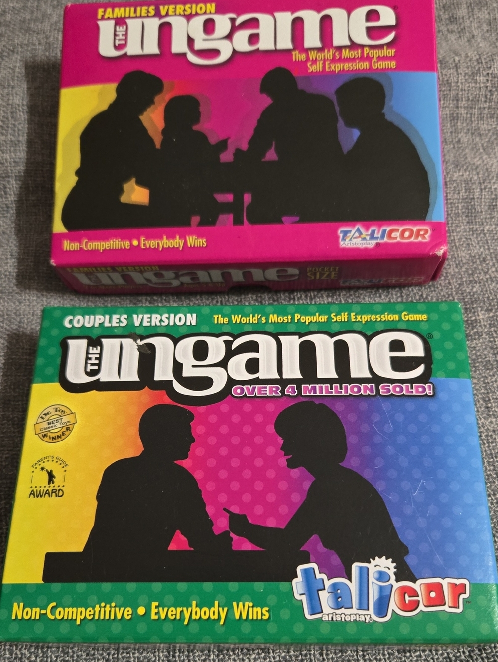 The Ungame Couples Version Conversation Card Game by Talicor - Green/Pink/Blue
